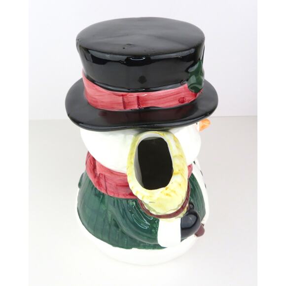 Vintage Rosegarden Dolomite Ceramic Snowman Teapot Pitcher 9" Christmas Decor - Picture 5 of 15